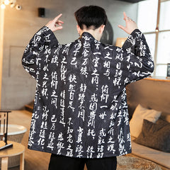 Summer Kimono Jacket Fish Men Colorful Streetwear