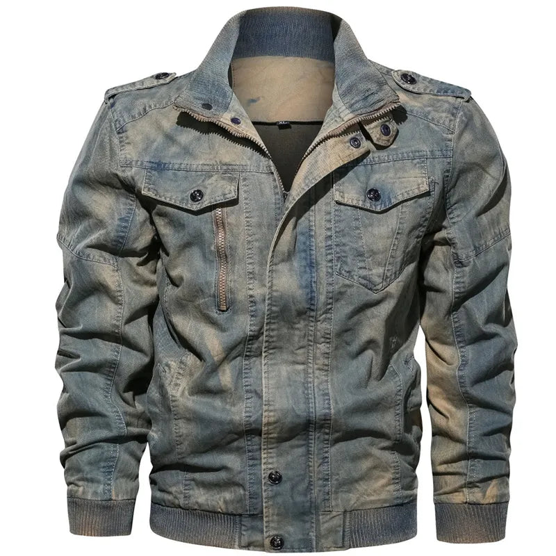 Denim Jacket Trendy Fashion Ripped Denim Outwear