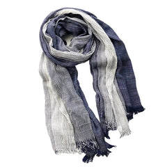 Mens Scarf Fashion Brand Striped Shawls Cotton Tassel