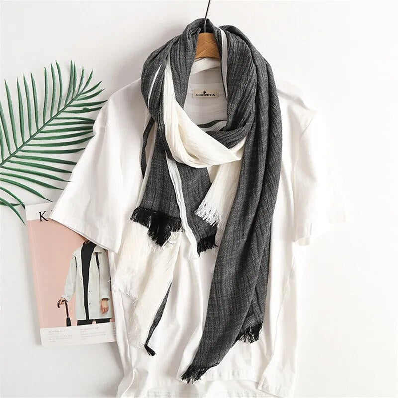 olid Color Long Fashion Men Scarf