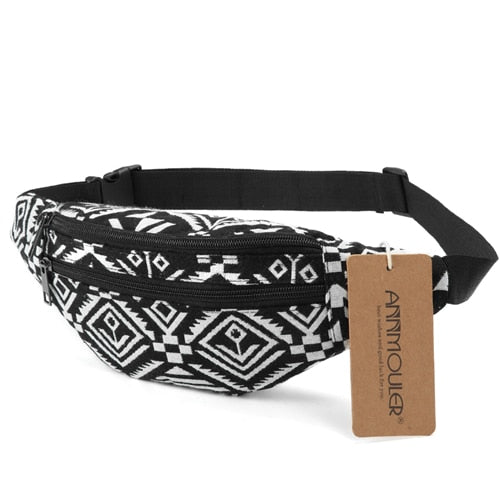 Women Fanny Pack Colors Fabric Waist Packs Bohemian Style