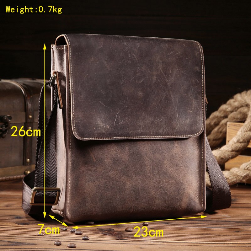 Male Shoulder Bag Genuine Leather Crossbody Bags