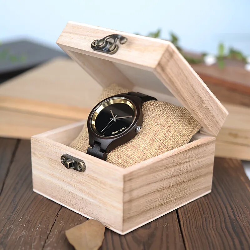 Wood Women Watch Band Exquisite Quartz Watches