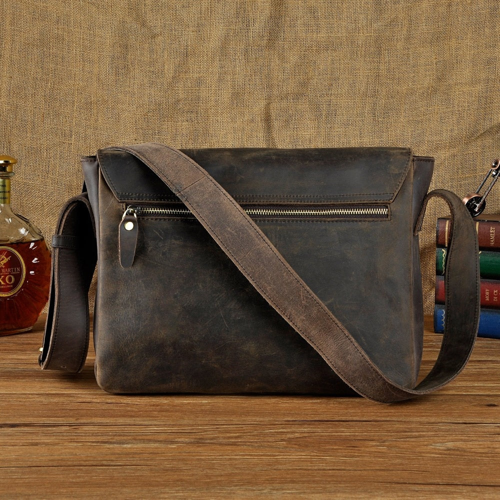 Fashion Real Leather Male Casual Messenger bag