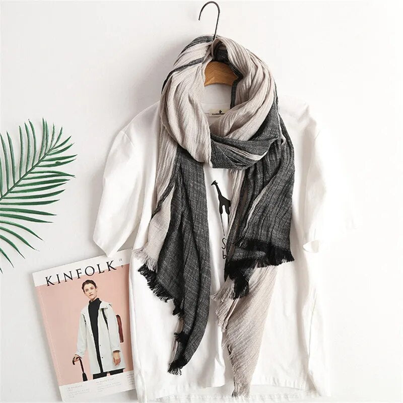 olid Color Long Fashion Men Scarf