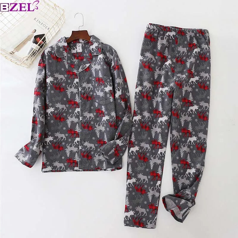 Fashion stars brushed cotton casual pajamas sets