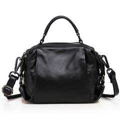 Ladies Fashion Small Boston Genuine Leather Handbag