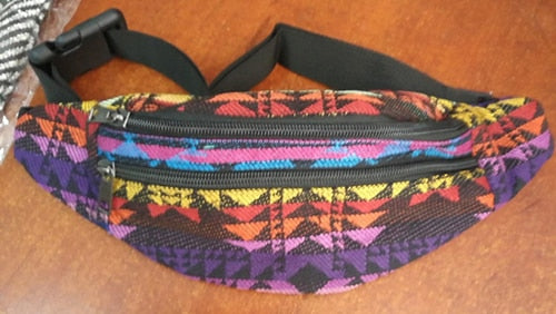 Women Fanny Pack Colors Fabric Waist Packs Bohemian Style