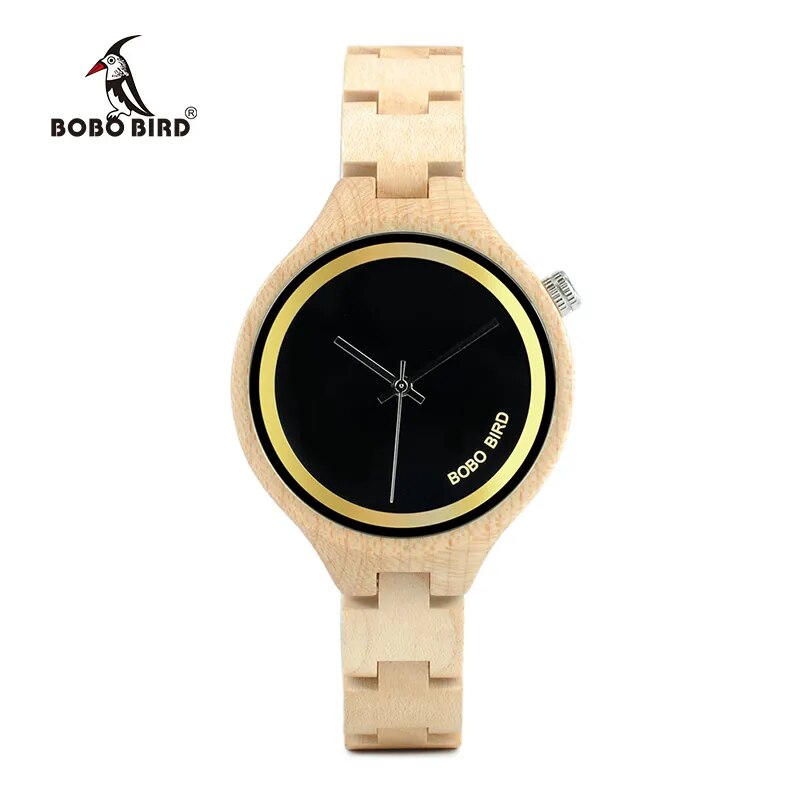 Wood Women Watch Band Exquisite Quartz Watches