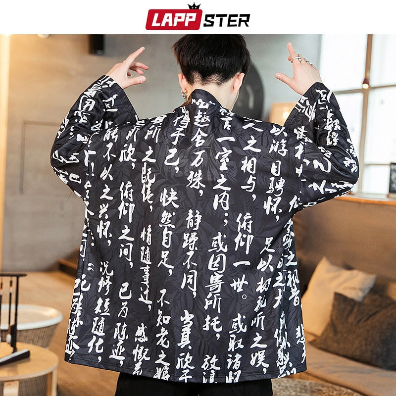 Summer Kimono Jacket Fish Men Colorful Streetwear