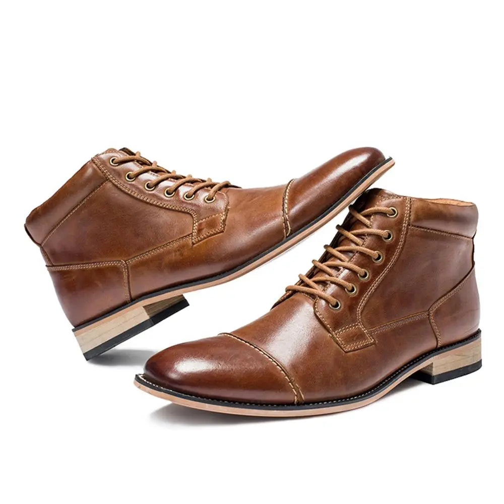 Men Boots Classic Genuine Leather Casual Shoes Fashion