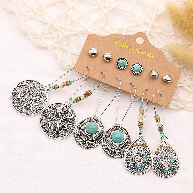 Women Earrings Set Vintage Earrings Bohemian