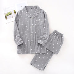 Couple cotton long-sleeved trousers pajamas suits l