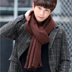 Men Scarf Knit Unisex Thick Warm Long Size