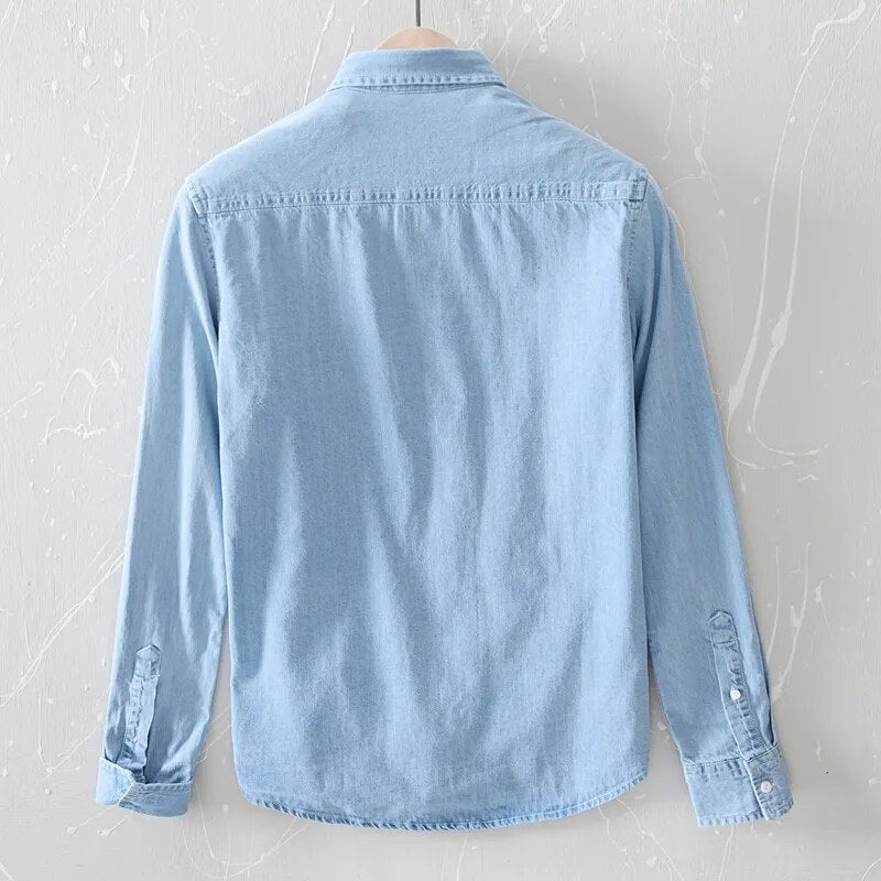 Men's Denim Shirts Autumn Thin Fashion Casual Shirt