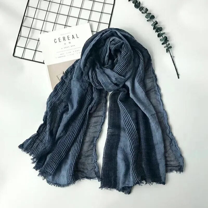 olid Color Long Fashion Men Scarf