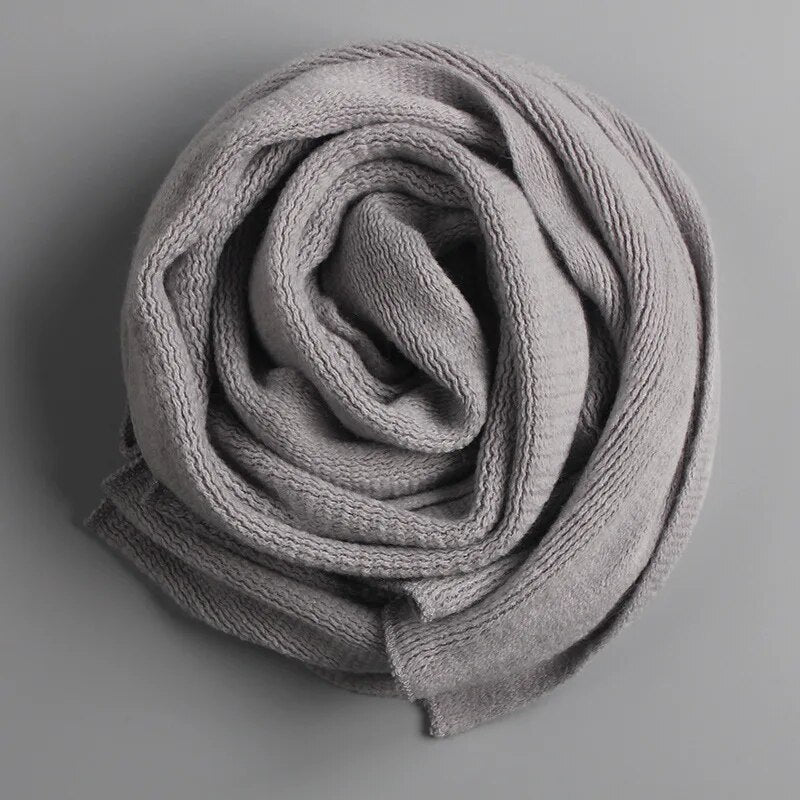 Men Scarf Knit Unisex Thick Warm Long Size