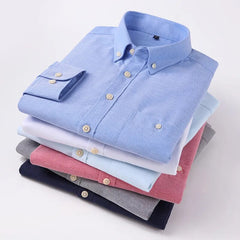 Men's Fashion Casual Long Sleeve Shirt Business Classic