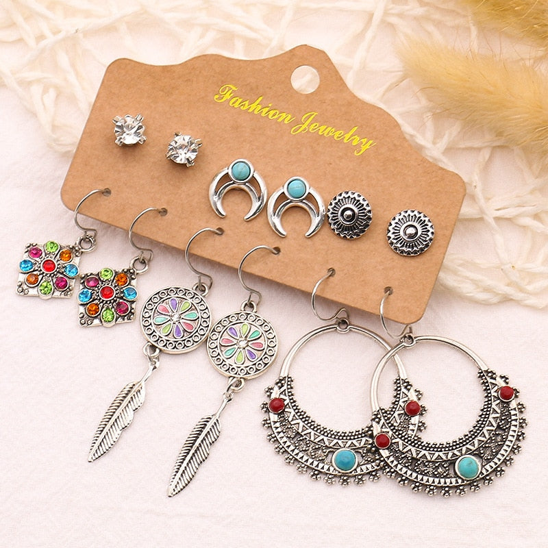 Women Earrings Set Vintage Earrings Bohemian