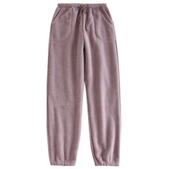 Fleece Plush Pajama Pants Winter Thick Home Pants