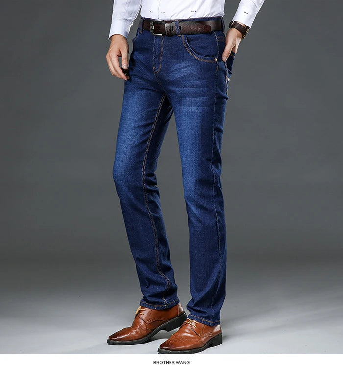 Classic Men's Large Size Jeans Fashion Business Casual