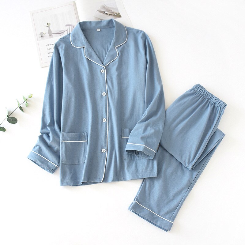 style couple pajamas suit long-sleeved plus size home service