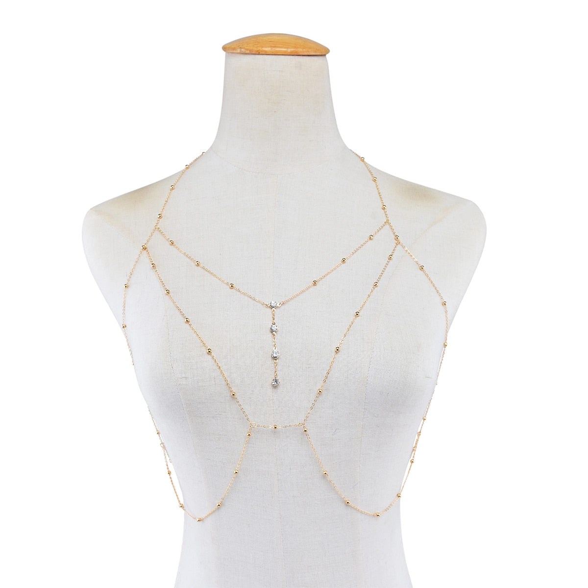 Simple Style Chain Necklace Belly Body Chain Fashion