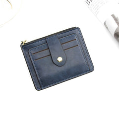 Small Fashion ID Card Holder Slim Leather Wallet