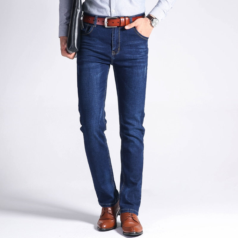 Jeans Business Casual Stretch Slim Denim Pants