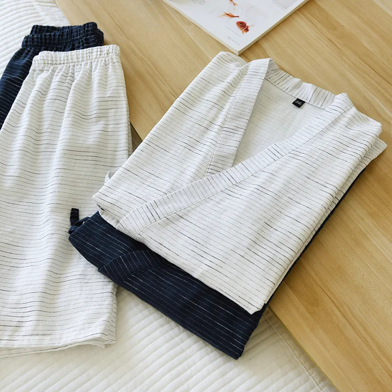 Kimono Short-sleeved Shorts Suit Men's Pajamas Two-piece