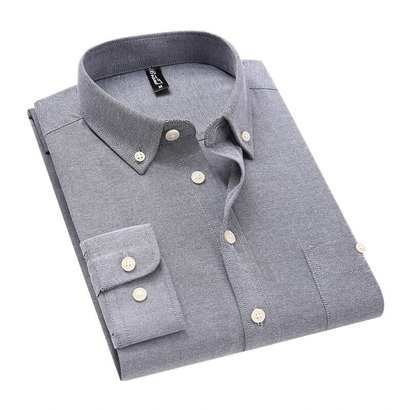 Men's Fashion Casual Long Sleeve Shirt Business Classic