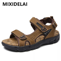 Classic Mens Sandals Summer Genuine Leather Sandals Outdoor Casual