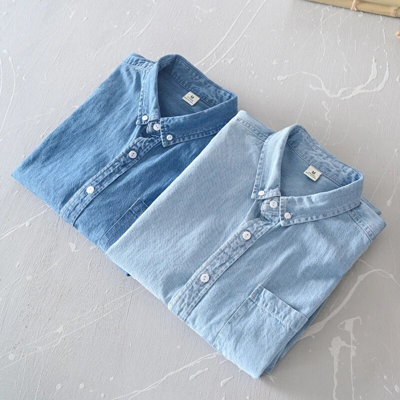 Men's Denim Shirts Autumn Thin Fashion Casual Shirt