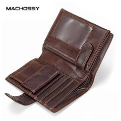 Men Wallet Cowhide Genuine Leather Coin Purse Clutch