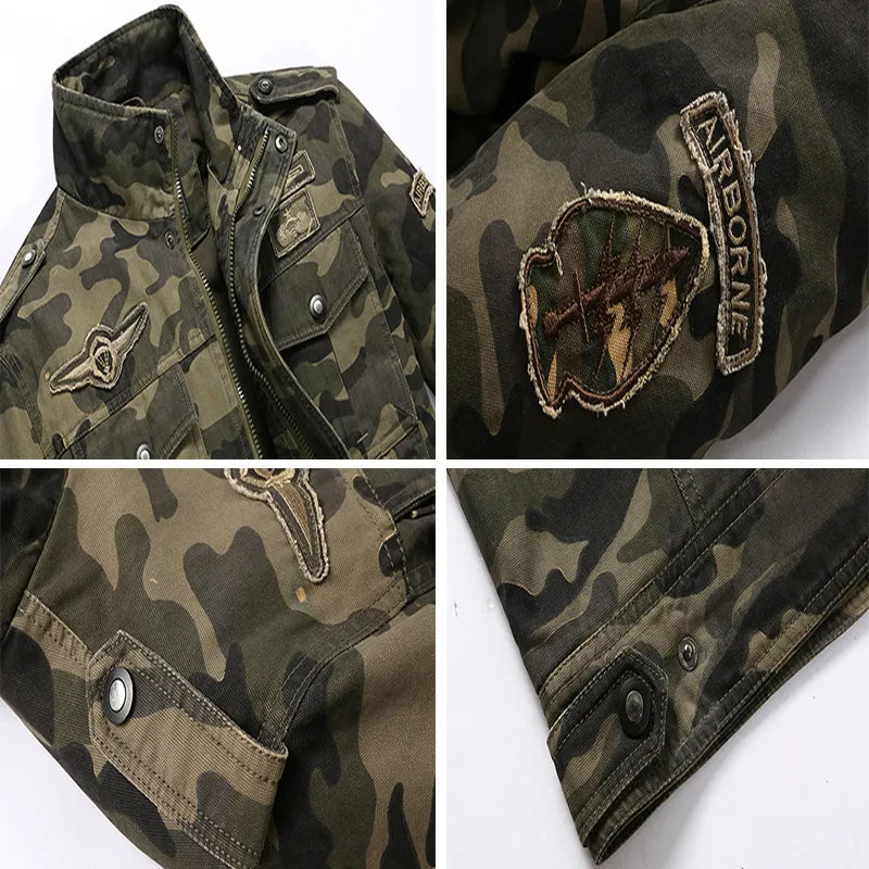 Casual Man Camouflage Coats Outwear Windbreaker Clothing