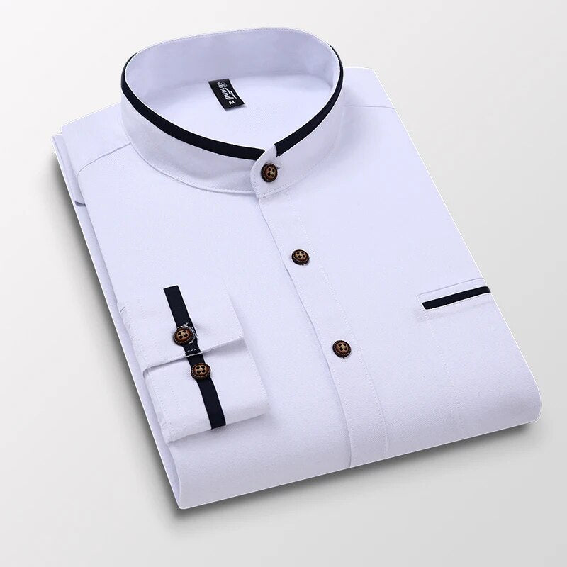 Casual Long Sleeve Shirt Classic Style Fashion Business Clothes