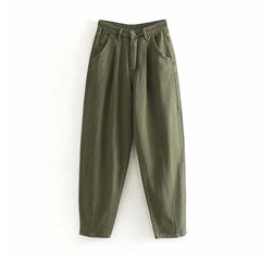 Women's Cargo Pants High Waist Loose Trousers Female