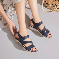 Summer shoes women retro sandals round head slope