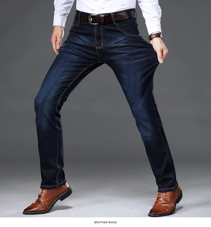 Classic Men's Large Size Jeans Fashion Business Casual