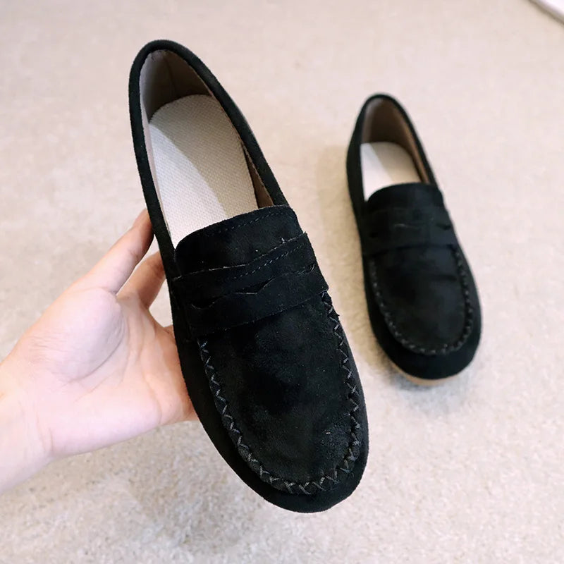 Moccasins Flat Heels Round Toe Slip-on Flats Shoes Loafers