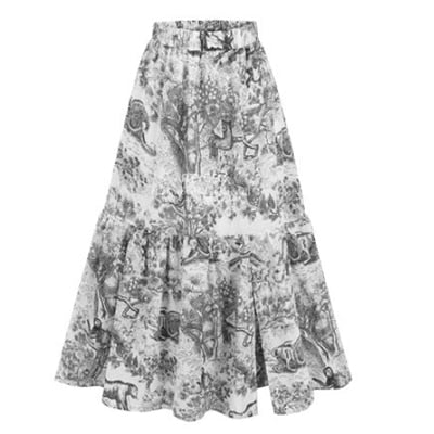 Print Floral Women's Skirts High Waist A-Line Office Lady