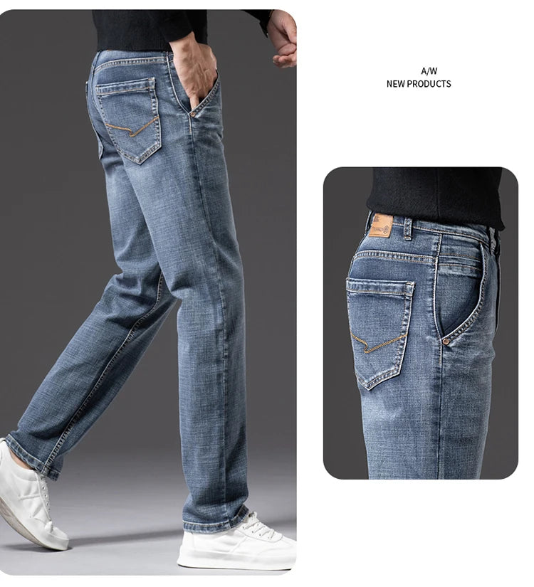 Classic Style Men's Cargo Jeans Fashion Casual