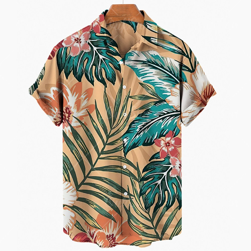 Men's Summer Hawaiian Printed Oversized Floral Shirt