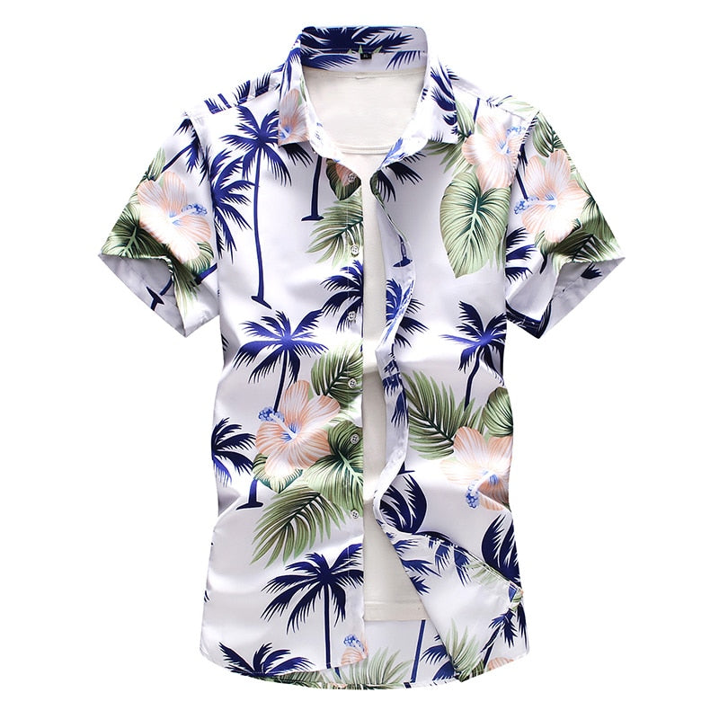 Hawaiian Fashion Casual Printing Short Sleeve Flower Shirt