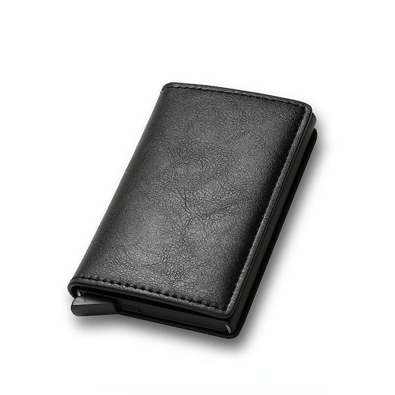 Carbon Fiber Card Holder Men Trifold Mini Wallet