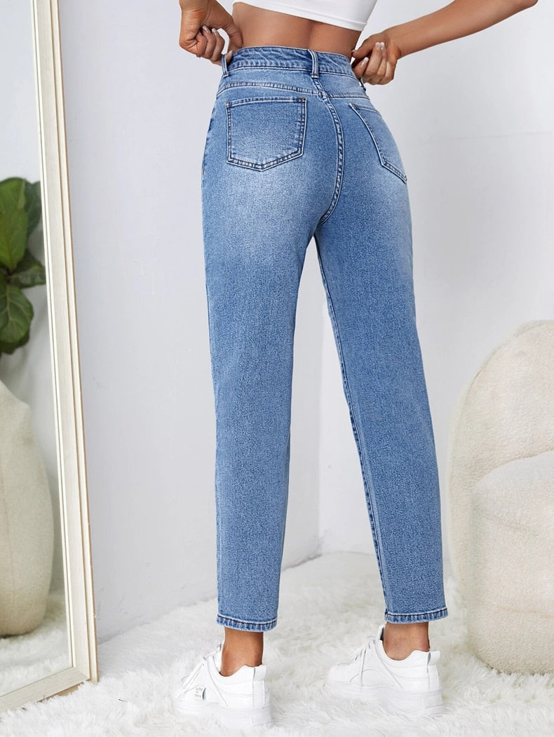 Women Harem Loose High Waist Jeans Plus Size