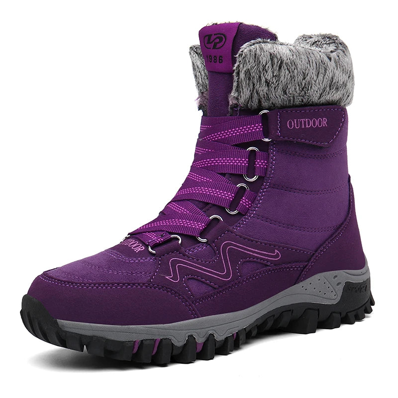 Snow Boots Fur Plush Warm Men Ankle Boots Plus Size Waterproof Outdoor