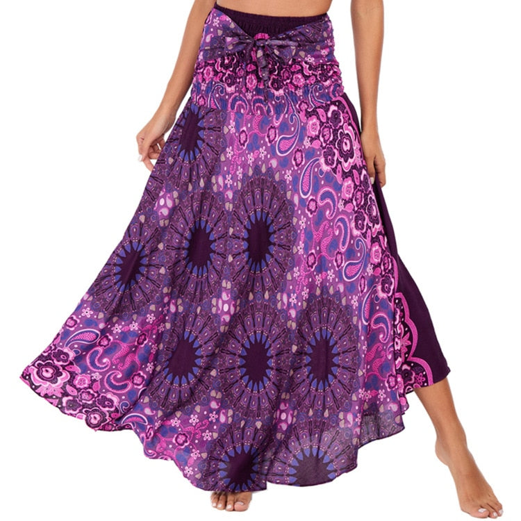 Ethnic Style Fashion Skirts Clothes Bohemian Boho Flowers