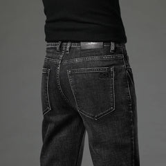 Men's Cotton Stretch Slim Jeans Straight Version Business Fashion