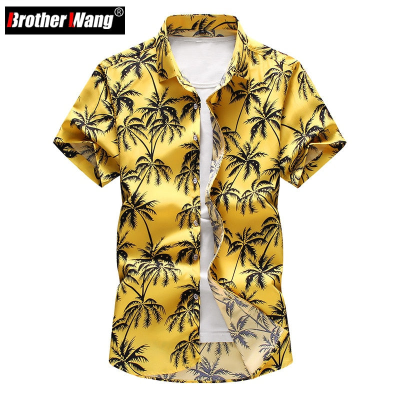 Hawaiian Fashion Casual Printing Short Sleeve Flower Shirt